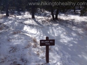 Trail marker from west entrance