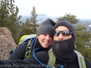 Us at the top....it was really cold at the summit