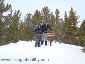 Proof we made it to the summit of Bergen Peak