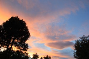 Sunset outside my front door