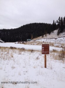 Elk Falls pond signage