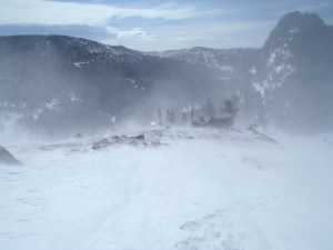 Looking Back the way we came in the wind tunnel
