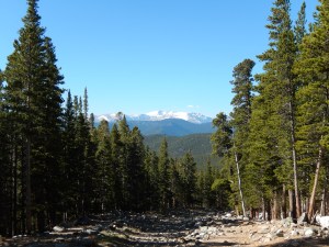 Starting out on the trail no snow