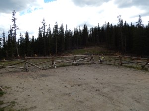 Make shift gun range empty on our way down