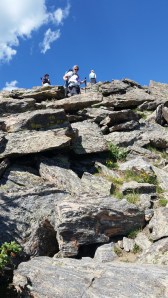 Me climbing down the Scraamble