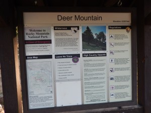 Deer Mountain trail sign