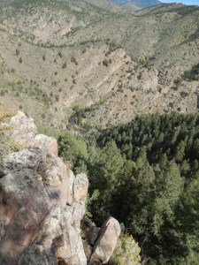 Looking down at the best part of the hike