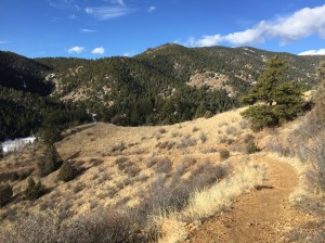 Looking down the first incline